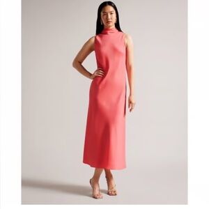 TED BAKER ELEANAR COWL NECK SLEEVELESS DRESS SZ US 6/8 TED SZ 2